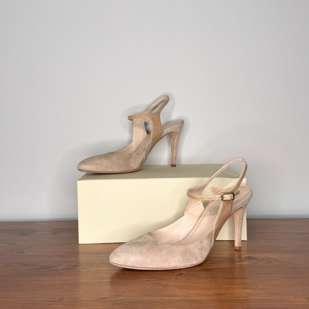 Elizee Italian Handcrafted Suede and Python Print… - image 4